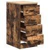 vidaXL Garage Storage Cabinet Smoked Oak 40x51x85 cm Solid Wood Pine