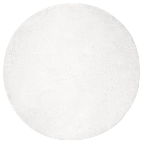 vidaXL Faux Rabbit Fur Rug Olite White &Oslash; 80 cm Polyester