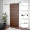 vidaXL Sliding Door Hardware Kit 183 cm Stainless Steel Silver