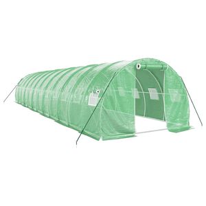 vidaXL Greenhouse with Steel Frame Green 36 m&sup2; 12x3x2 m