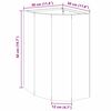 vidaXL Corner Planter Silver 30 x 30 x 50 cm Stainless steel