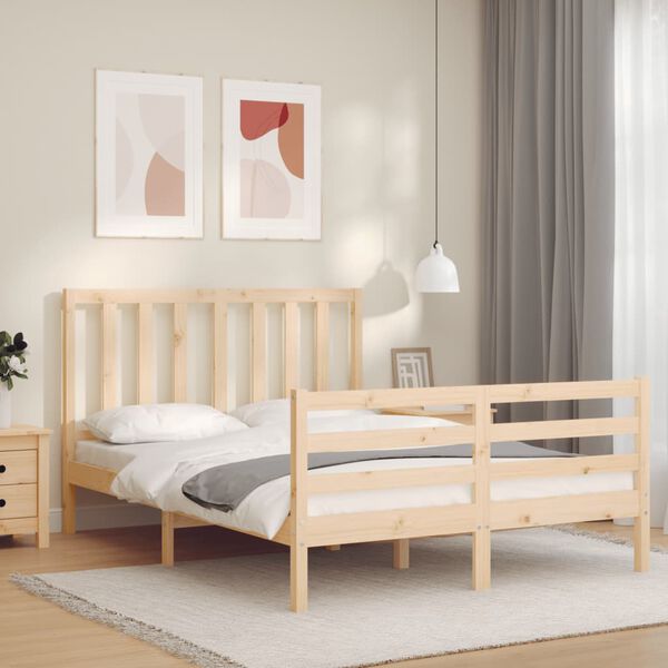 vidaXL Bed Frame without Mattress 120x200 cm Solid Wood Pine