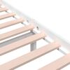 vidaXL Bed Frame without Mattress White Solid Wood 100x200 cm