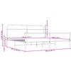 vidaXL Metal Bed Frame without Mattress Brown Oak 200x200 cm