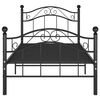 vidaXL Bed Frame without Mattress Black Metal 90x200 cm