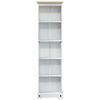 vidaXL Bookcase White 46 x 20 x 170 cm Solid Pine Wood