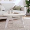 vidaXL Table Top Round White &Oslash;80x3 cm Solid Wood Pine