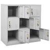 vidaXL Locker Cabinets 2 pcs Light Grey 90x45x92.5 cm Steel