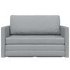 vidaXL 2-Seater Folding Sofa Bed Light Grey 124 x 71 x 78 cm Fabric