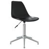 vidaXL Swivel Dining Chair Black PP