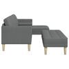 vidaXL Sofa Set with Cushion 2 pcs Dark Grey Polyester