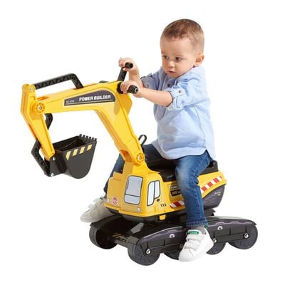 FALK Kids Ride-on Excavator "Power Builder" Yellow