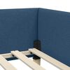 vidaXL Corner Bed Frame with Headboard Blue 100 x 200 cm Fabric