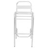 vidaXL Stackable Bar Chairs 2 pcs Aluminium