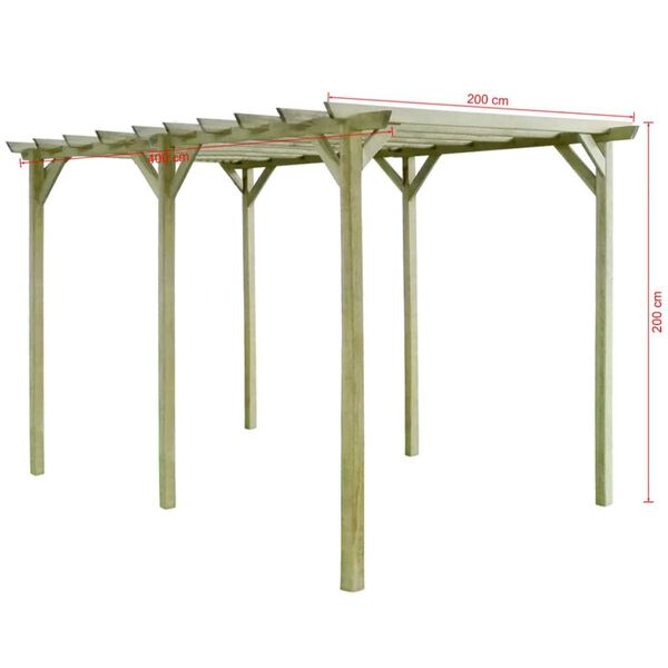 vidaXL Garden Pergola 4x2x2 m Impregnated Pinewood