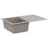 vidaXL Sink Grey 780 x 500 mm 80% Quartz and 20% Resin
