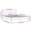 vidaXL Bed Frame without Mattress Black 150x200 cm King Size