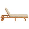 vidaXL Sun Lounger Reclining Brown 63 x 199 x 85cm Solid Acacia wood
