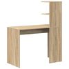 vidaXL Desk with Shelf Sonoma oak 102 x 50 x 124 cm Engineered wood