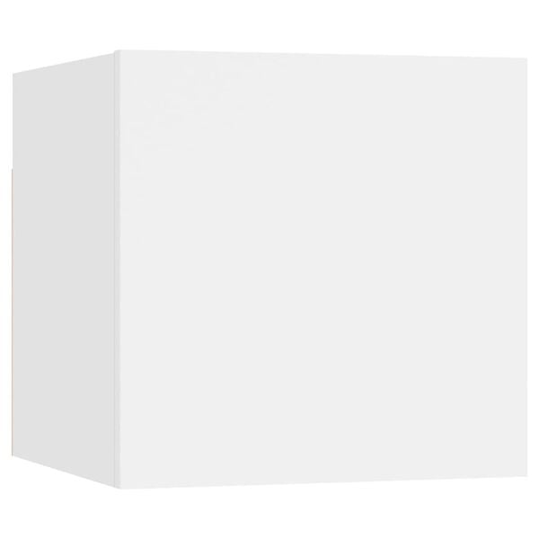 vidaXL 4 Piece TV Cabinet Set White Engineered Wood