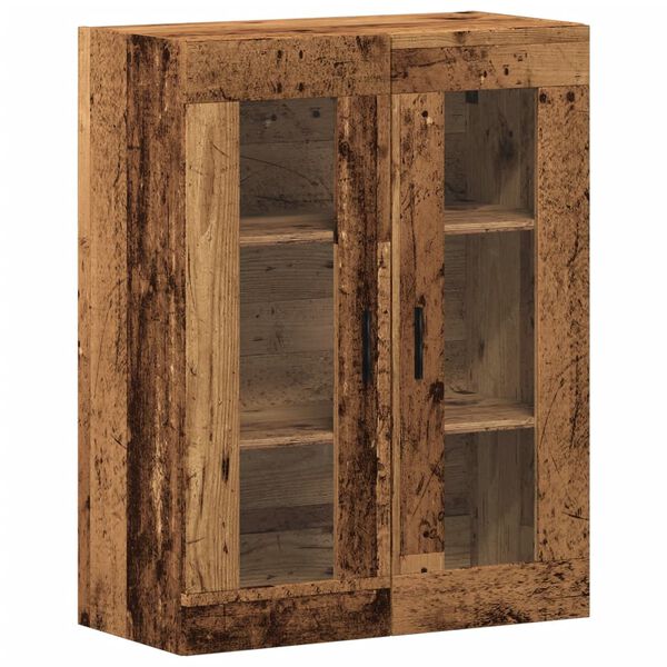 vidaXL Wall Mounted Cabinet Old Wood 69.5x34x90 cm