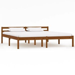 vidaXL Bed Frame without Mattress Honey Brown Solid Pine Wood 160x200cm
