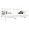 vidaXL Daybed Frame Extendable Manual White 107 x 203 cm Steel
