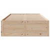 vidaXL Bed Frame without Mattress with Drawers 120x190 cm Small Double Solid Wood Pine