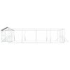vidaXL Outdoor Dog Kennel with Roof Silver 10x8x2.5 m Galvanised Steel