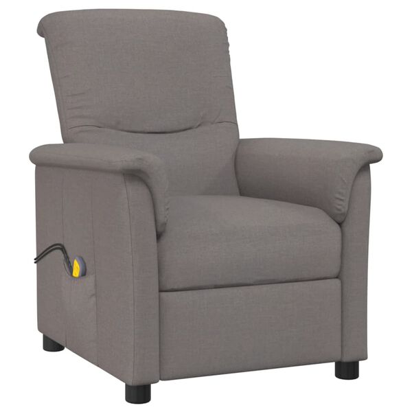 vidaXL Massage Chair Taupe Fabric