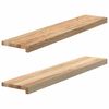 vidaXL Window Sills 2 pcs Untreated 100x20x2 cm Solid Wood Oak