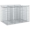 vidaXL Gabion Raised Bed 2 pcs Silver