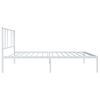 vidaXL Metal Bed Frame without Mattress with Headboard White 75x190cm