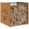 vidaXL Firewood Rack 40x40x40 cm Weathering Steel