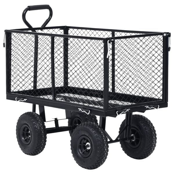 vidaXL Garden Hand Trolley Black 350 kg