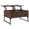 vidaXL Coffee Table Brown Oak 70x50x40 cm Engineered Wood and Metal