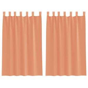vidaXL Voile Curtains with Loops 2 pcs Terracotta 140x175 cm