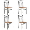 vidaXL Dining Chairs 4 pcs Brown MDF