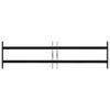 vidaXL Window Grille Black 115 x 30 cm Powder-Coated Steel