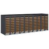 vidaXL Wheelie Bin Storage for 5 Bins Steel Anthracite