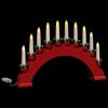 vidaXL Christmas Candle Arch with 10 LED Candles Red 47 x 5 x 29 cm