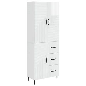 vidaXL Cabinet Set 2 pcs High Gloss White 66 x 34.5 x 89.5 cm