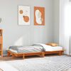 vidaXL Bed Frame without Mattress Wax Brown 90x200 cm Solid Wood Pine