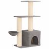 vidaXL Cat Tree with Sisal Scratching Posts Light Grey 133 cm