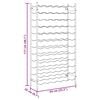 vidaXL Wine Rack for 72 Bottles White Metal