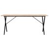 vidaXL Dining Table X-Frame 180x90x75 cm Solid Wood Pine and Steel