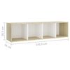 vidaXL 3 Piece TV Cabinet Set White and Sonoma Oak Engineered Wood