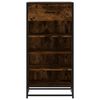 vidaXL Shoe Rack Smoked Oak 48x38x97.5 cm Engineered Wood
