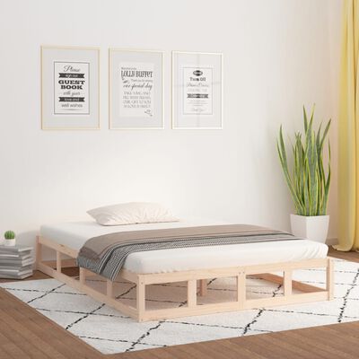 vidaXL Bed Frame 140x190 cm Solid Wood