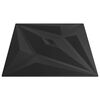 vidaXL Wall Panels 24 pcs Black 50x50 cm XPS 6 m&sup2; Star